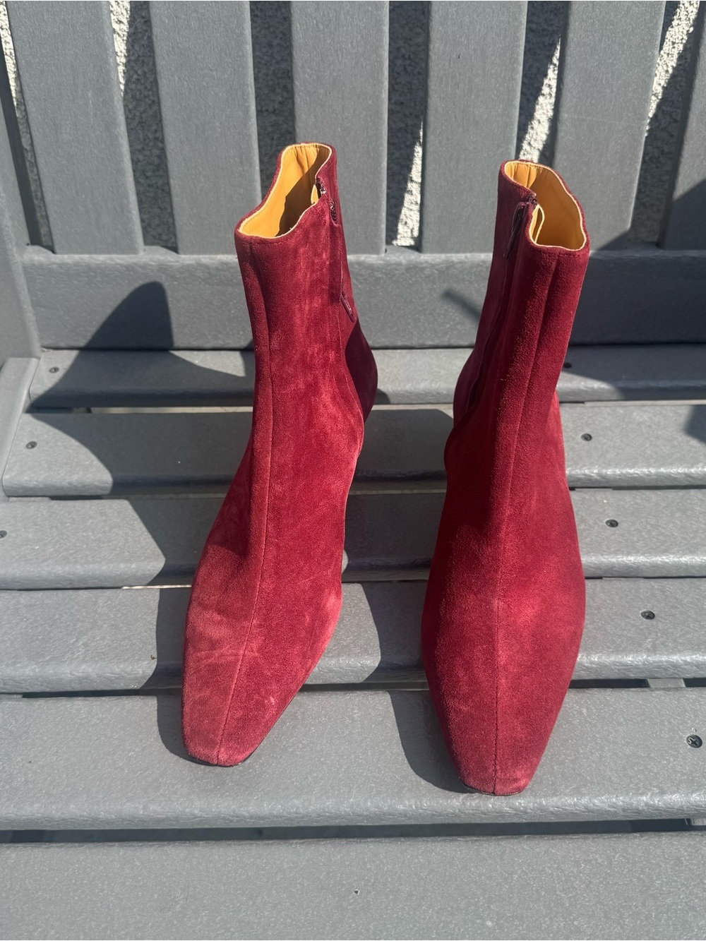 New Staud Wally 100% Suede Ankle Boots Pinot Burgundy Size EU 38 US 8 $395 - Picture 4 of 10